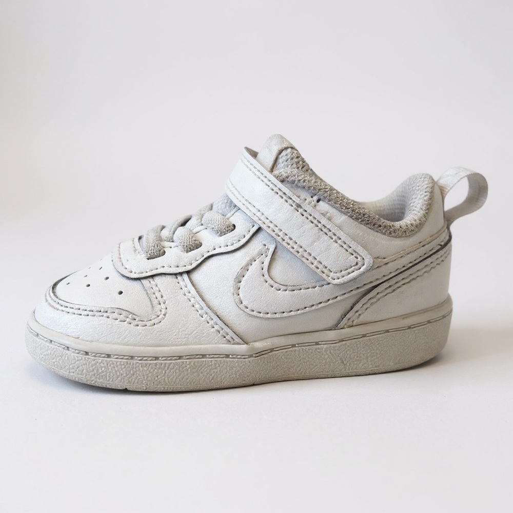 Nike Kids White Sneakers with Strap Toddler 6C